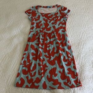 EUC J McLaughlin coral print sheath dress